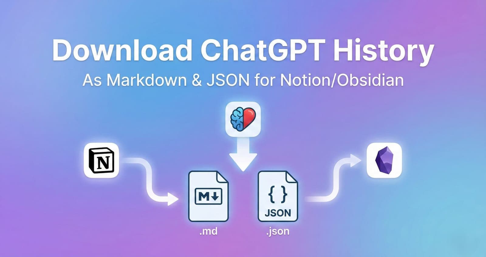 如何把 ChatGPT 历史记录下载为 Markdown 文件,永久保存到 Notion 或 Obsidian